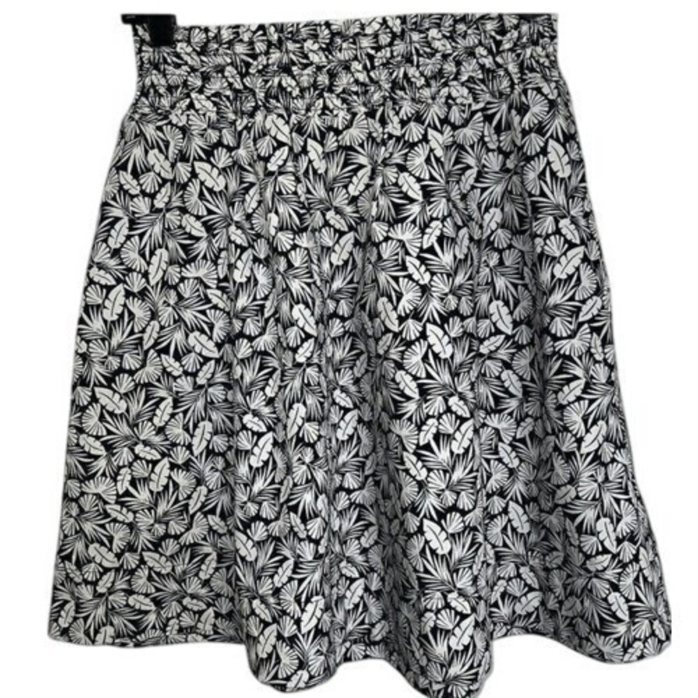 BODEN Navy/White Hawaiian Leaf Foliage Mini Skirt Cotton NWT Size 10 - Picture 2 of 7